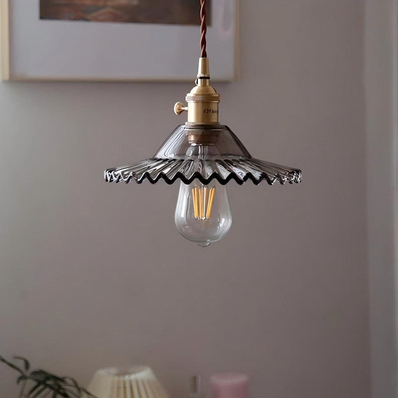 Dining Room Brass Pendant Lamp LED Modern Hand Blown Glass Pendant Light