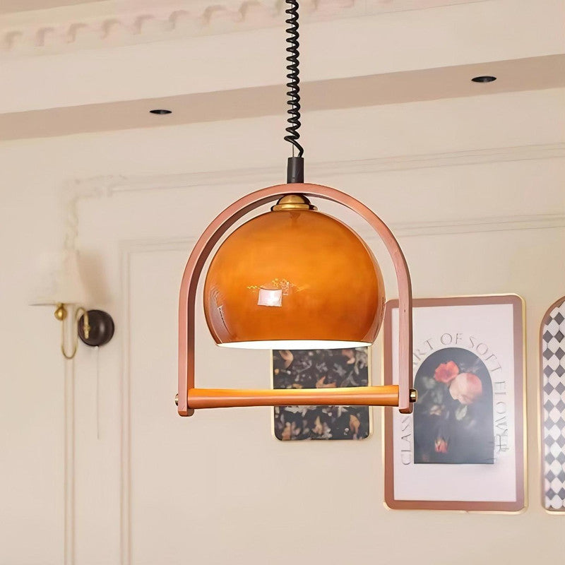 Home Decor Minimalist Small LED Chandelier Hotel Hanging Glass Lamp