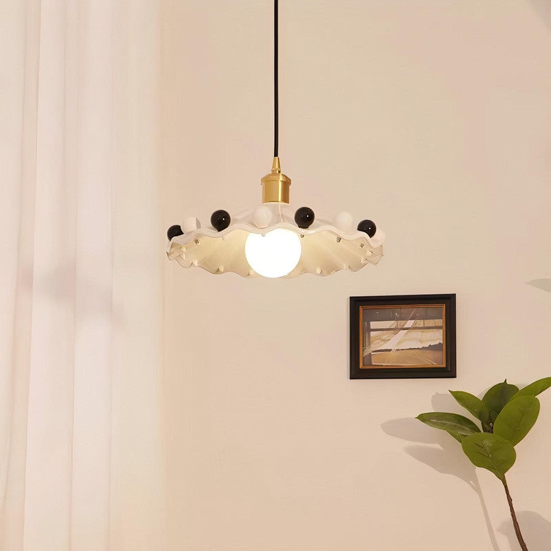 LED Bedside Chandelier Colored Pendant Lamp Ceramic Hanging Lamp for Bedroom Dining Room Bar Kitchen