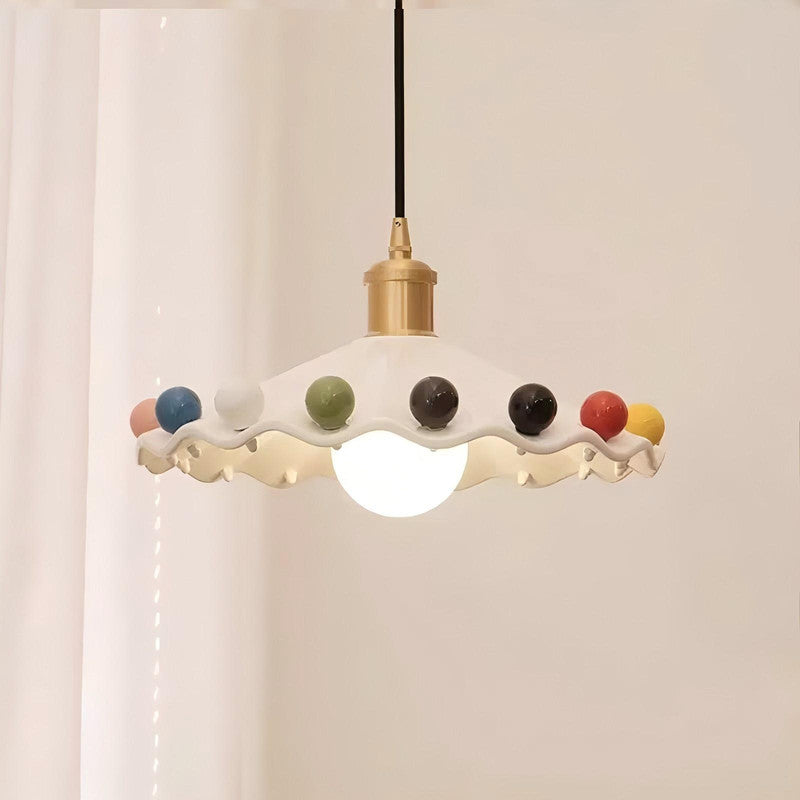 LED Bedside Chandelier Colored Pendant Lamp Ceramic Hanging Lamp for Bedroom Dining Room Bar Kitchen