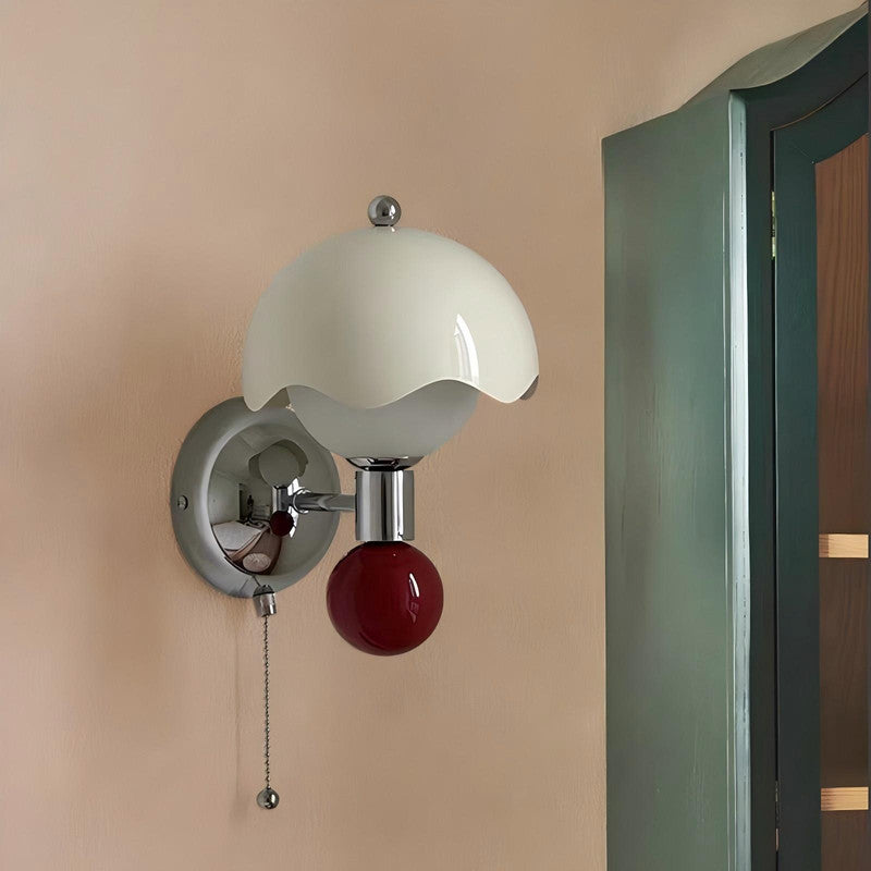 Mushroom Wall Lamp for Bedroom Medieval Living Room Background Wall Lamp