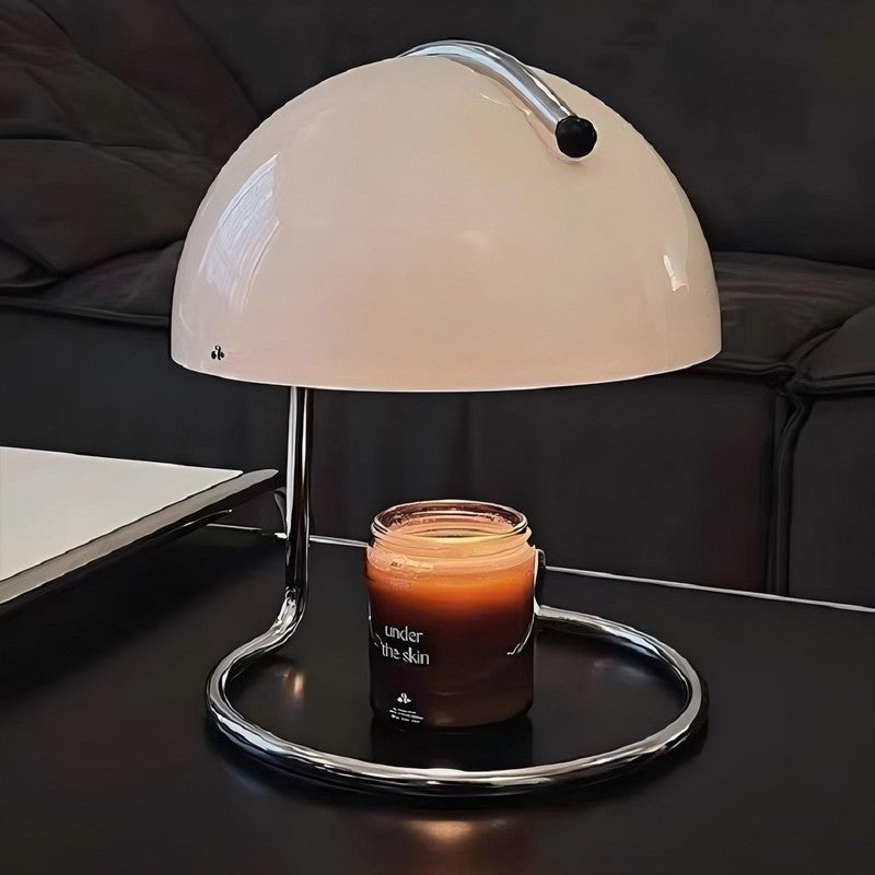 Modern Circular Metal Iron Switch Control Desk Lamp
