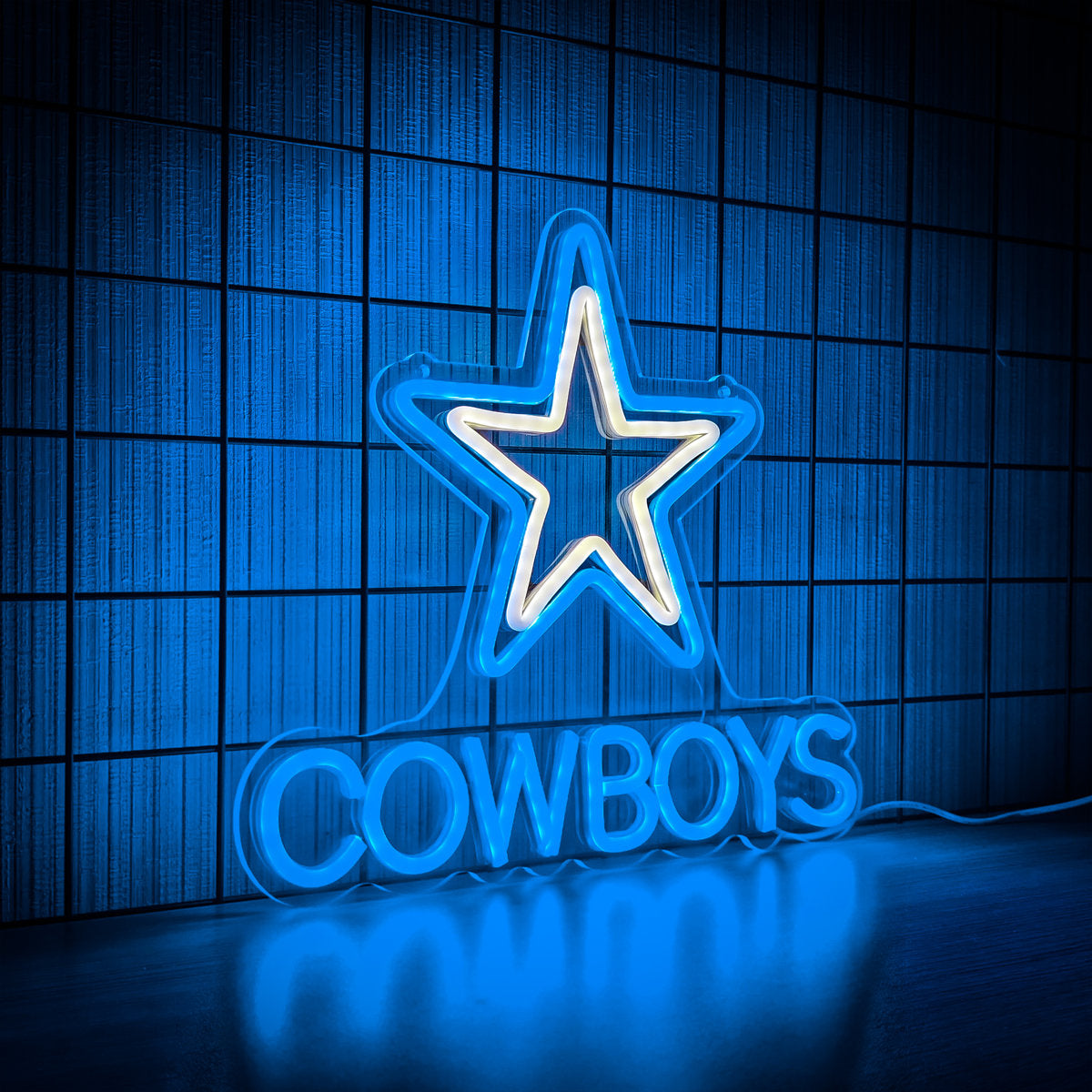 Decor Dimmable Cowboys Pentagram Neon Light 13.7 X 12.5 In