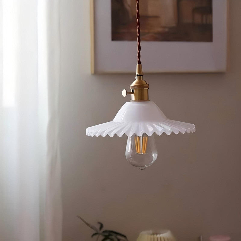 Dining Room Brass Pendant Lamp LED Modern Hand Blown Glass Pendant Light
