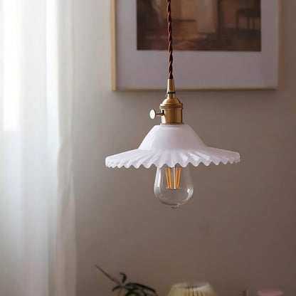 Dining Room Brass Pendant Lamp LED Modern Hand Blown Glass Pendant Light