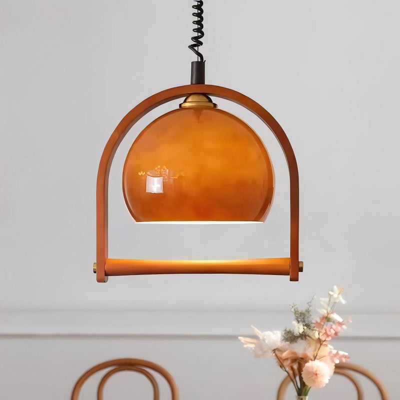 Home Decor Minimalist Small LED Chandelier Hotel Hanging Glass Lamp