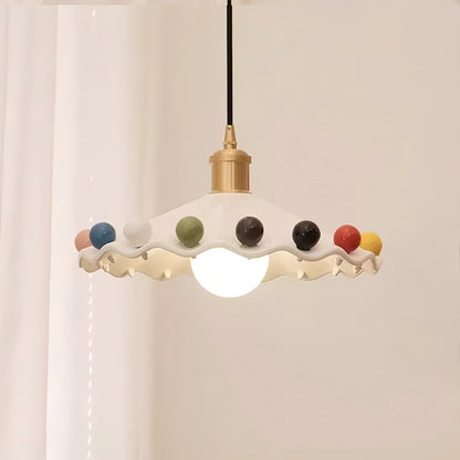 LED Bedside Chandelier Colored Pendant Lamp Ceramic Hanging Lamp for Bedroom Dining Room Bar Kitchen