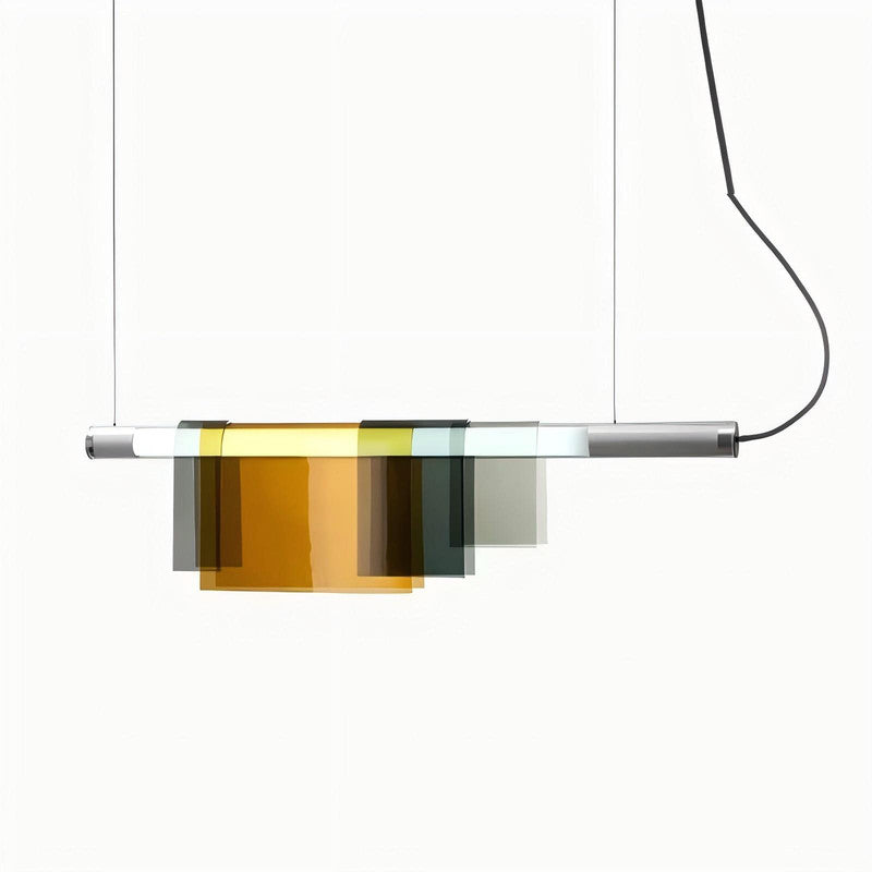 Long Colored Restaurant Pendant Light Postmodern Minimalist Bar Space Designer Hall Pendant Light