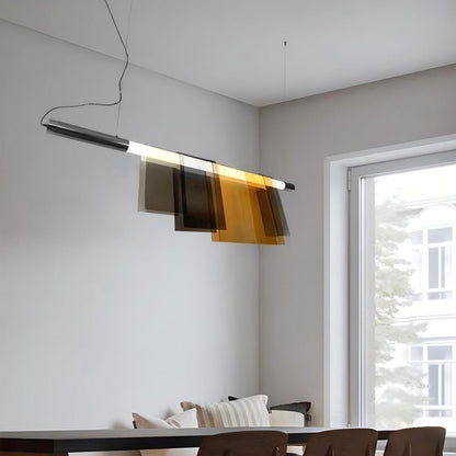 Long Colored Restaurant Pendant Light Postmodern Minimalist Bar Space Designer Hall Pendant Light