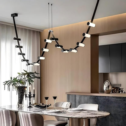 Leather Chandeliers
Pendant Lights Personalidade Restaurant Bar Office Line Lamps LED Chandeliers