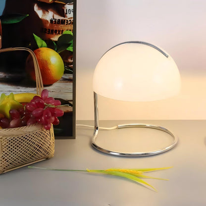 Modern Circular Metal Iron Switch Control Desk Lamp