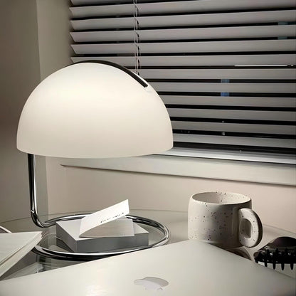 Modern Circular Metal Iron Switch Control Desk Lamp