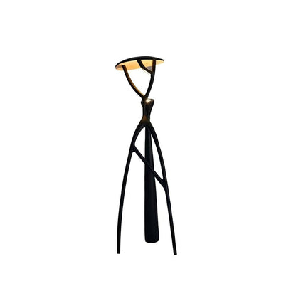 Modern Black Resin Fiber Hotel Lobby Bedroom Living Room Study Sculpture Decorative Floor Lamp