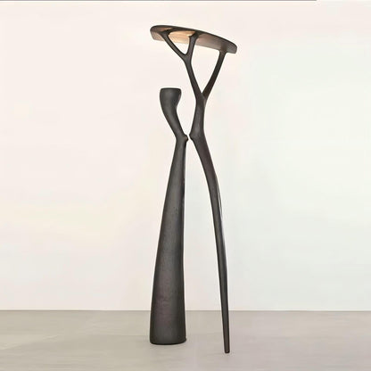 Modern Black Resin Fiber Hotel Lobby Bedroom Living Room Study Sculpture Decorative Floor Lamp