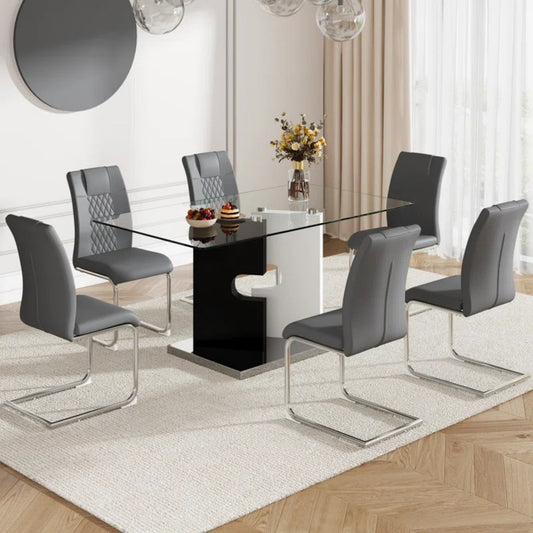 Faux Leather Upholstered Side Chair (Set of 6)