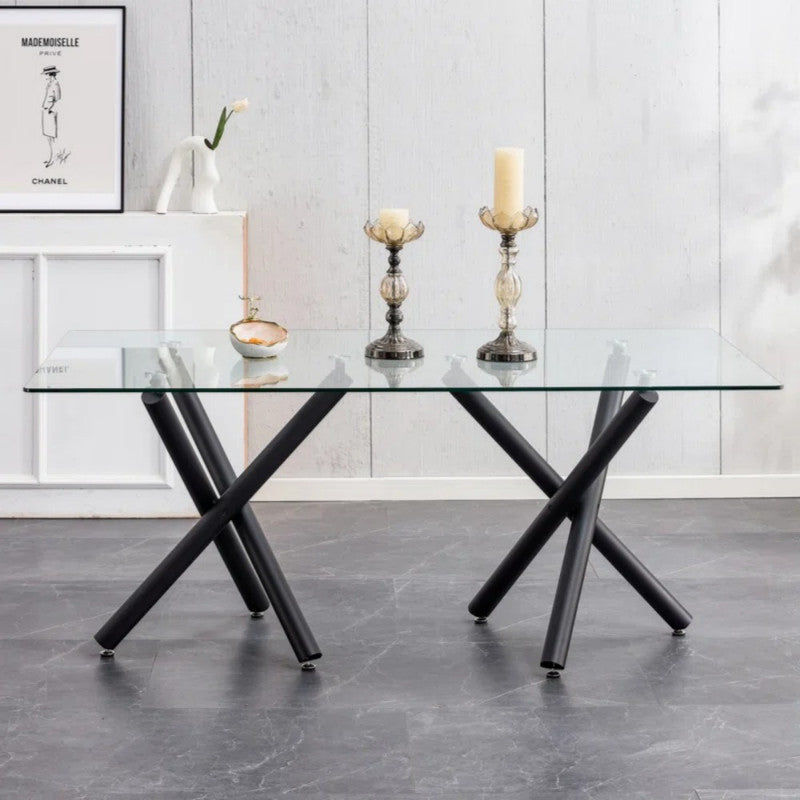 Glass Top Dining Table