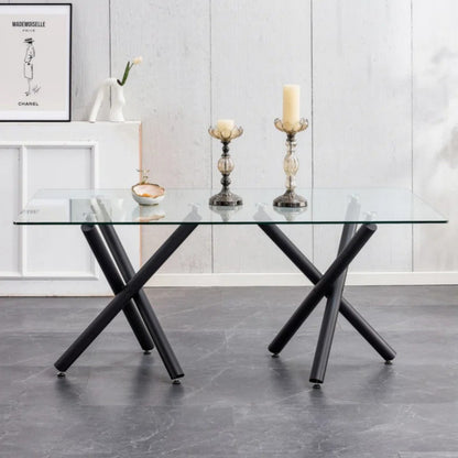 Glass Top Dining Table