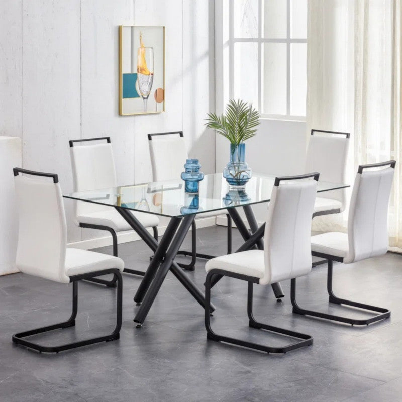 Glass Top Dining Table